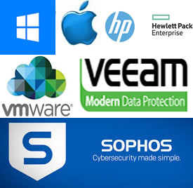 MS Windows, Apple, HPE, VMWare, Veeam